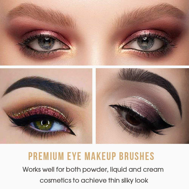 Docolor Fluffy Eyeshadow Brushes Set 10 Pcs Eye Makeup Brushes Professional Soft Eyeshadow Brush Rose Gold Makeup Brushes Eyeshadow Blending for Eyeliner, Eyelash, Eyebrow, Shading & Blending - NewNest Australia