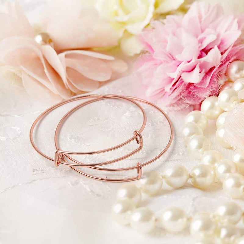 UPINS 60 Pcs Expandable Bangle Bracelets Adjustable Wire Bracelets 4 Colors - NewNest Australia