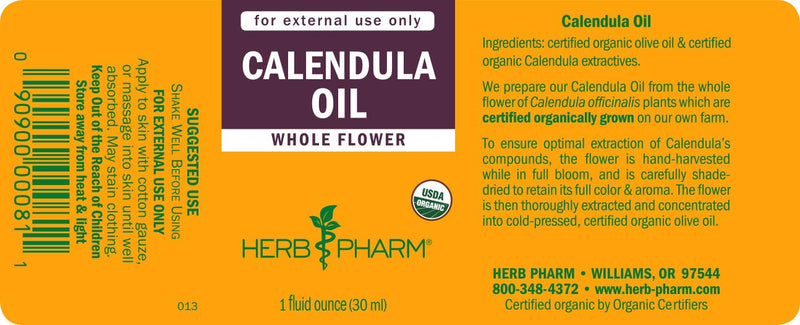 Herb Pharm Certified Organic Calendula Oil, 1 Fl Oz Calendula Oil, 1 Oz - NewNest Australia
