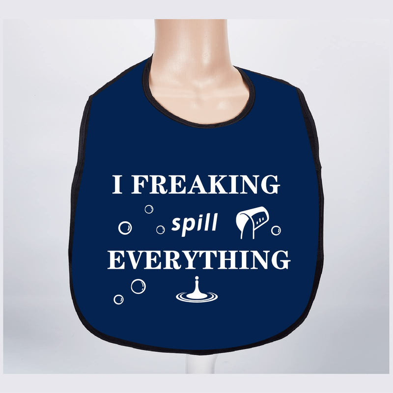 Creatcabin Word Bib Adult Elderly People Waterproof Washable Bib Reusable Dining Room Clothing Protection Food Men Women Hospital Bed Table 60 X 45 Cm I Spill All - NewNest Australia