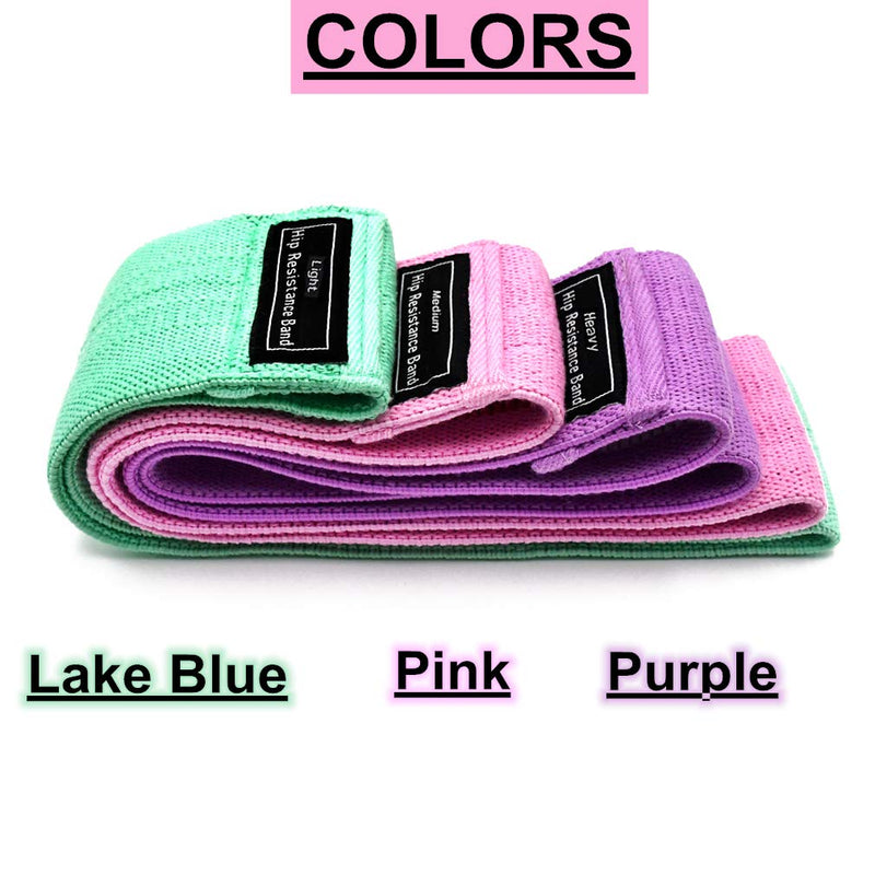 Resistance Bands [Set of 3], Fabric Resistance Hip Bands Set with 3 Resistance Levels for Hips & Glutes,Workout Booty Bands for Women and Men, Great for Strength Training,Yoga,Pilate,Fitness - NewNest Australia