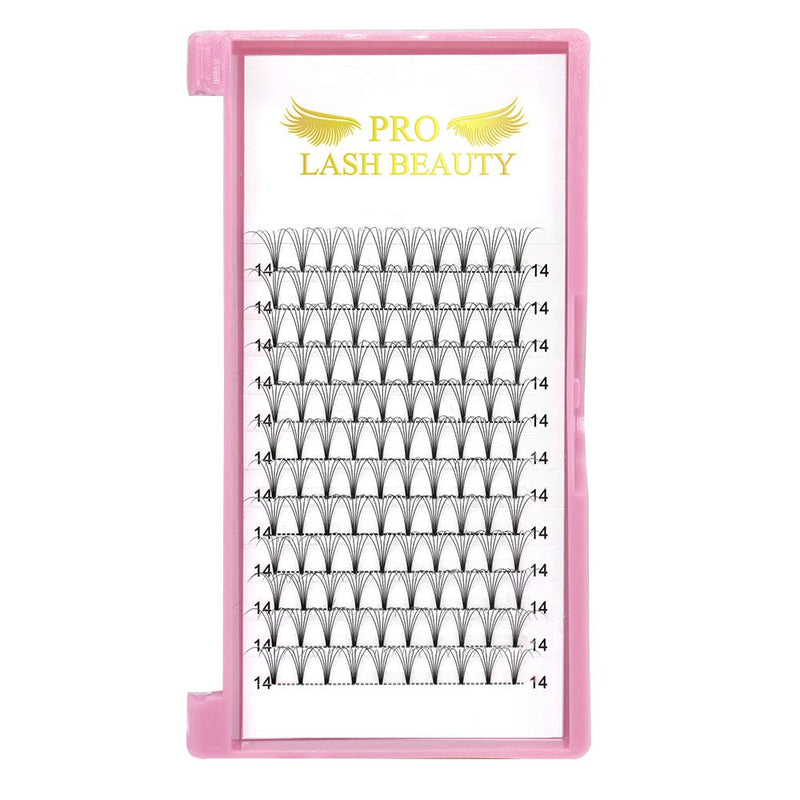 Pre Made Fan Eyelash Extensions 6D-C-0.07-14mm Short Stem Premade Fans Eyelash Extension Pre Fanned Russian Volume Lashes 0.07 0.10 Lash Extensions (6D-C-0.07-14) 14 mm - NewNest Australia