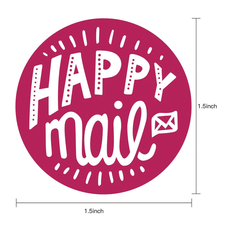 WRAPAHOLIC Happy Mail Business Stickers - 8 Kinds Colors Thank You Stickers, Shipping Stickers - 1.5 x 1.5 Inch 1000 Total Labels - NewNest Australia