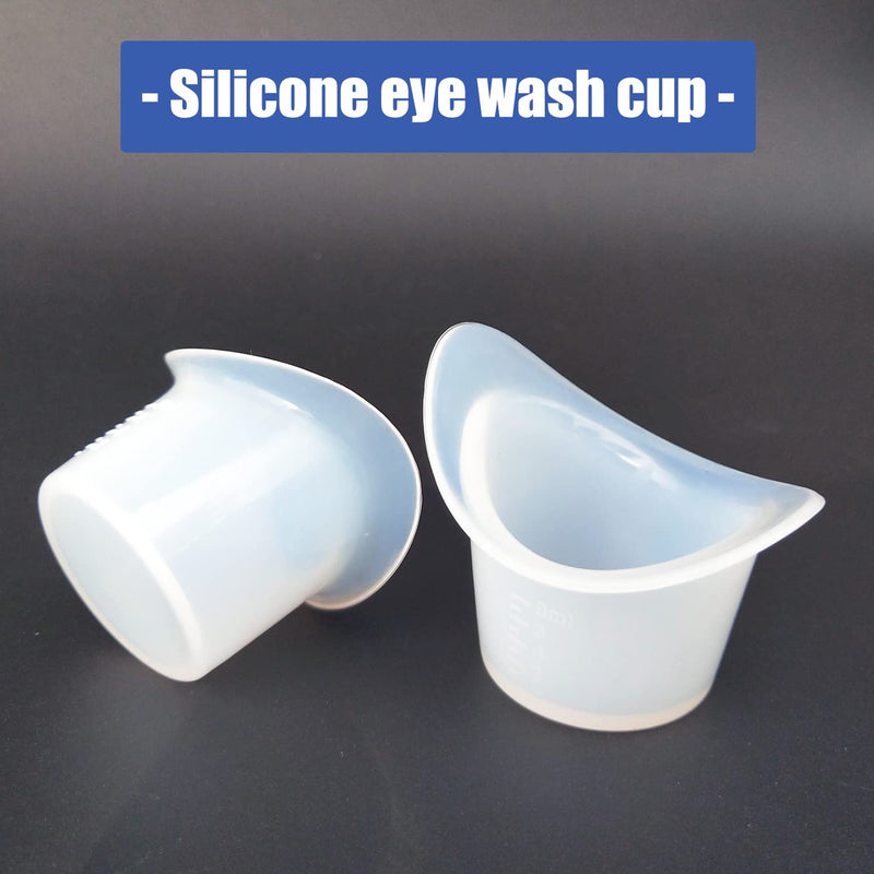 iTGOOS 4 Piece 8ml Eye Wash Cup Reusable, Silicone Eye Bath Cup, Eye Cups Wash Portable, Eye Flush Cups, for Travel & Effective Eye Cleansing - NewNest Australia
