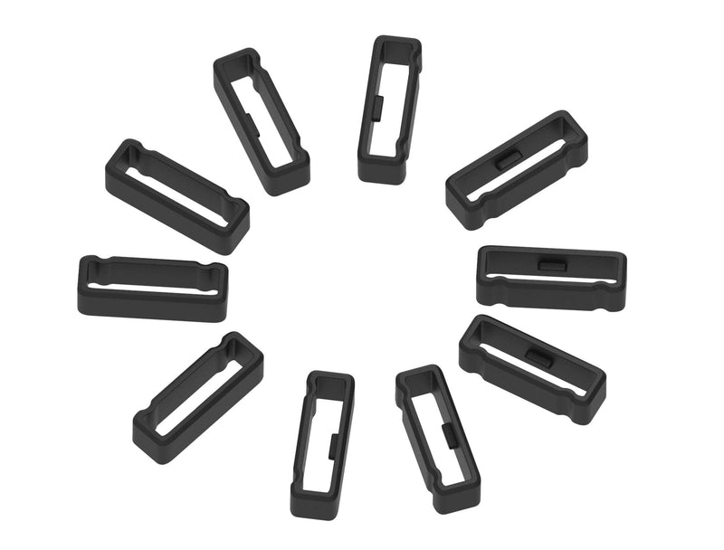Replacement Fastener Ring for Garmin Fenix 3/Fenix 3 HR/Fenix 3 Sapphire/Fenix 5X/Fenix 5X Plus/Fenix 6X&6X Pro/Fenix 7X Solar/Descent Mk1/Quatix 3/Tactix Bravo Silicone Band Keeper Security Loop(Black-26mm) Black - NewNest Australia