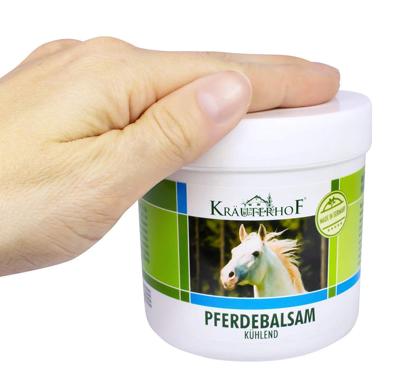 Kräuterhof horse balm, cools and vitalises, precious herbal extracts from horse chestnut, arnica, rosemary and mint oil, sealed with aluminium foil - NewNest Australia