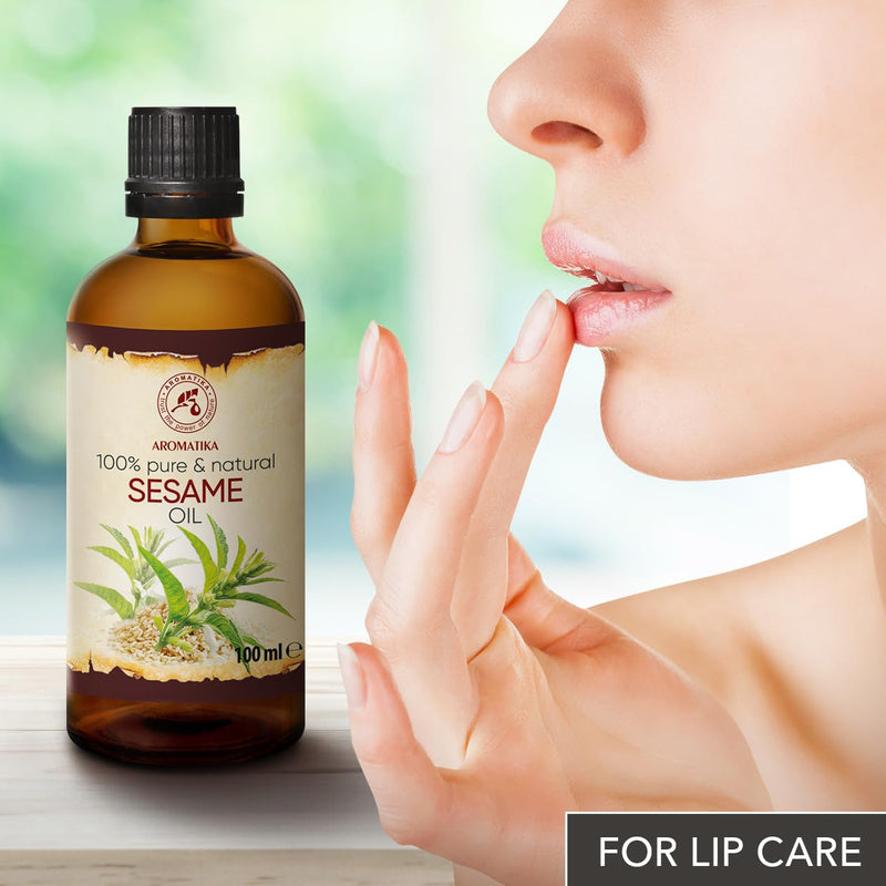 Sesame Oil 100Ml - Sesamum Indicum - Mexico - 100% Natural And Pure Oil - Cold Pressed And Refined - For Beauty - Body - Cosmetics - Hair - Massage Sesame Oil - NewNest Australia