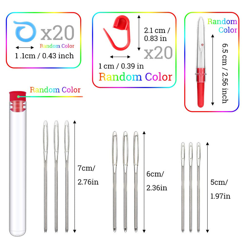 96 Pack Crochet Hooks Set, Ergonomic Knitting Needle Weave Yarn Kits with Storage Case and Crochet Needle Accessories, Crochet Needles Kit for Beginners and Experienced Crochet Hook Lovers - NewNest Australia