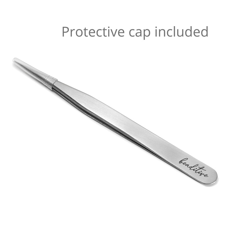 Beaditive High Precision Tweezers 3 Pack - 4.7" Craft Tweezers for Sewing, Beading & DIY Crafts - Non-Serrated Jewelry Tweezer Set with Fine Point Tips - Stainless Steel Needle Nose Hobby Tweezers - NewNest Australia