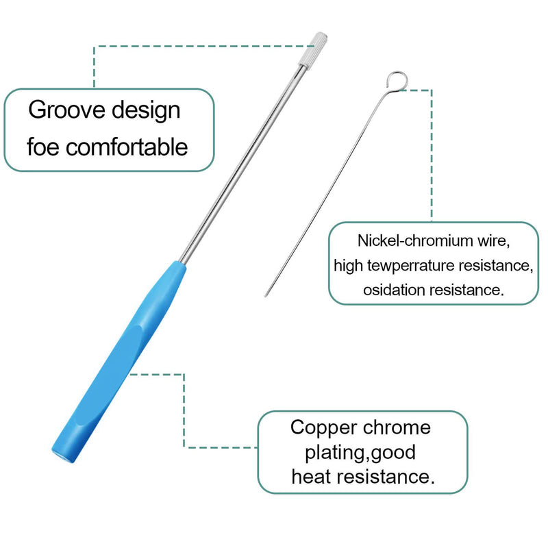 2 Pieces Reusable Inoculating Loop with 90 Replaceable Nichrome Needle Tip Inoculation Rings Inoculation Rod for Lab - NewNest Australia