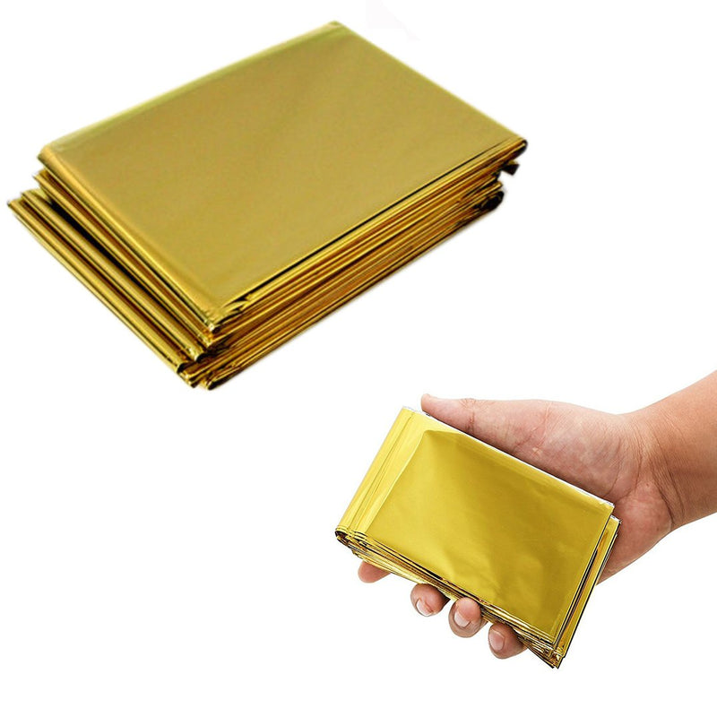 OFKPO Pack of 10 premium rescue blankets, first aid blanket, rescue film, cold protection, waterproof emergency blanket blanket for hiking, camping, skiing - NewNest Australia