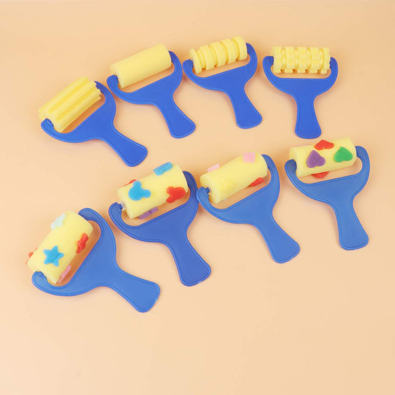 STOBOK Drawing Sponge Roller Brush Kids Paint Graffiti DIY Tool Sponge Brush,8 Pieces - NewNest Australia