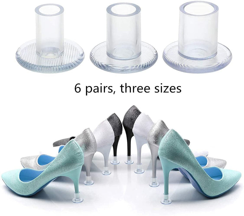 High Heel Protectors 3 Sizes Clear Plastic Covers Shoe Heel Savers Stiletto High Heel Cap for Walking on Grass/Uneven Floor Weddings & Outdoor, Protecting Shoe Heels, Small/Medium/Large - 9 Pairs - NewNest Australia