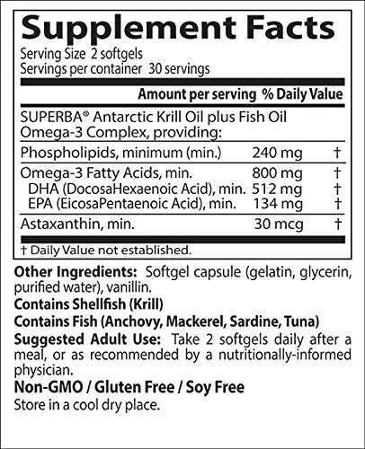 Doctor's Best Enhanced Superba Krill Plus with Omega 3s, 60 Count - NewNest Australia