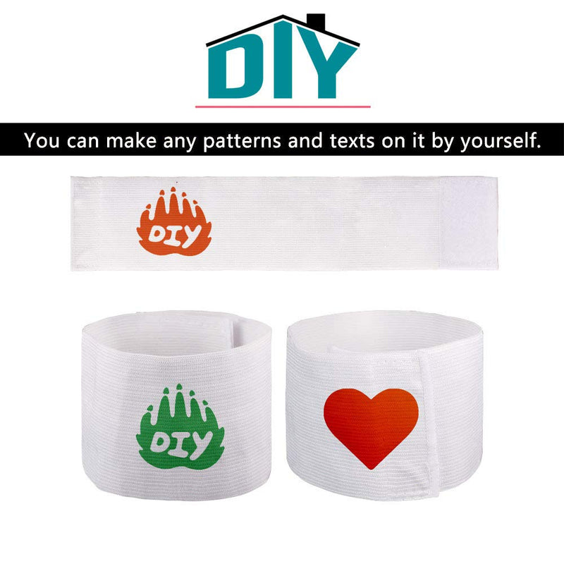 Wrzbest White Armbands Soccer Football Rugy Captain Armbands Mourning Armband for Multipurpose Use,DIY,Restaurant,Team Sport,Hospital,School - NewNest Australia