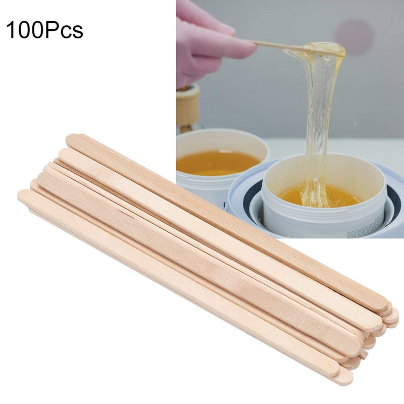 Wax Spatula Wood 100 Pcs Hair Removal Stick, Wax Sticks, Disposable Use Design Clean And Hygienic Wood Craft Stick Spatula Applicators For Facial Eyebrow Lip - NewNest Australia