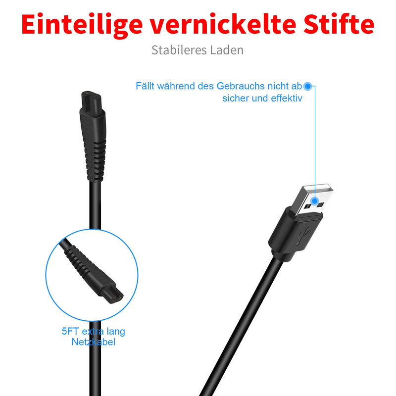 MEROM charging cable compatible with Hatteker men's professional hair trimmer, beard trimmer RFC-588 RFC-598 RFC-690 RFC-692 RFC-696 RSCX-9598 RSCX-7568 power supply - NewNest Australia