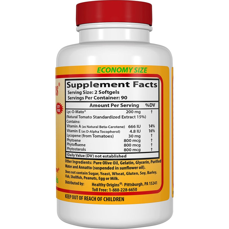 Healthy Origins LYC-O-Mato Lycopene (Non-GMO) 15 mg, 180 Softgels - NewNest Australia