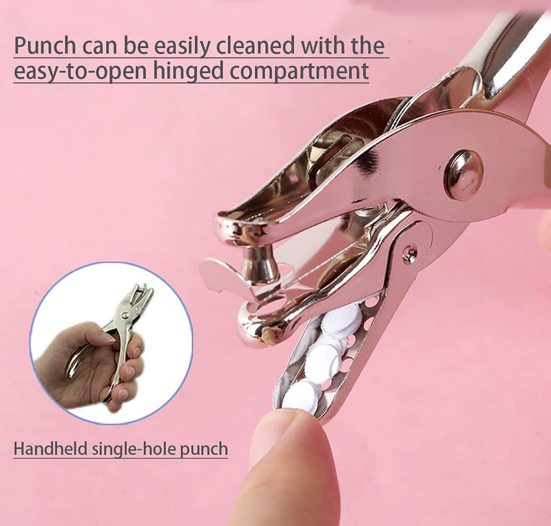 1/4 and 1/8 Inch Small Single Hole Punch, 2 Pack Handheld Circle Shaped Hole Puncher with 8 Sheet Capacity for DIY Craft Paper, Tag & Ticket, Perfect for Home Office School Supplies 1/4 and 1/8 - NewNest Australia