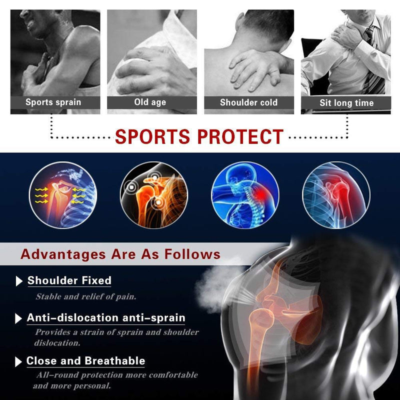 Shoulder Support With Pressure Pad For Men And Women, Adjustable Shoulder Support For Torn Rotator Cuff, Tendonitis, Displacement, Fits Right Or Left Shoulder - NewNest Australia