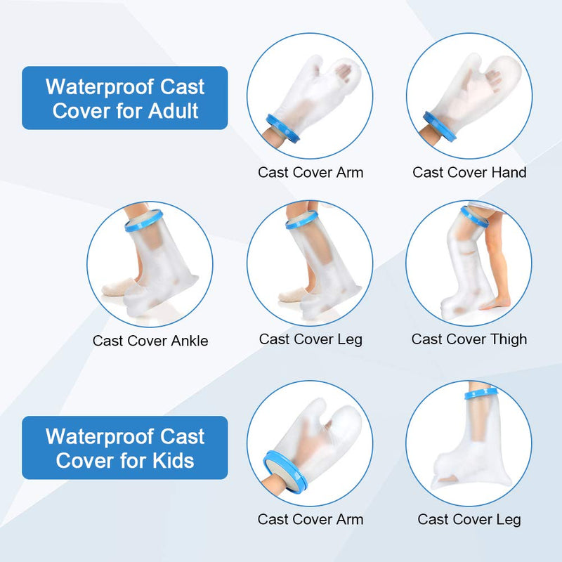 Adult Leg Cast Cover for Shower Bath, Waterproof Cast Plaster Bandage Protector, Orthopedic Boot for Leg Knee Foot Toe Ankle Wound Injury, Burns, Plaster Seal Tight for Showering - NewNest Australia