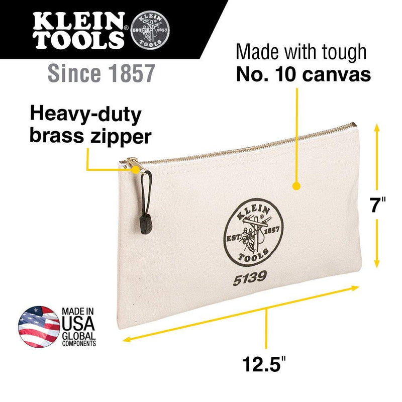 Klein Tools 5139 Canvas Zipper Bag 1 - NewNest Australia