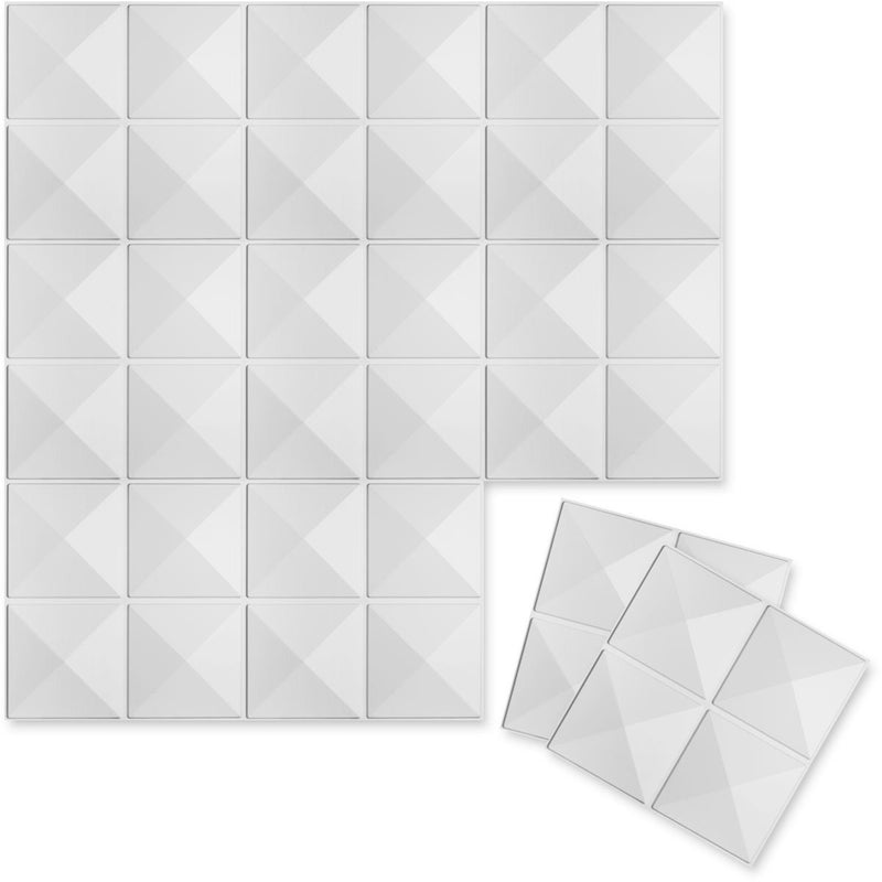 Ekena Millwork WP12X12TIWH Tirana EnduraWall Decorative 3D Wall Panel, 11 7/8"W x 11 7/8"H, White Single - NewNest Australia