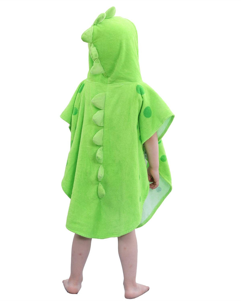 Children's Bath Towels with Hooded Dinosaur, Boys Beach Towel Pool Poncho Swim Cover-Ups 100% Cotton (Green#B, 1-3T) Green#b - NewNest Australia