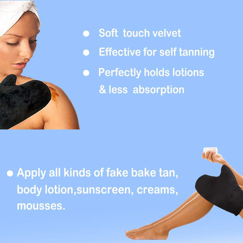 PREMIUM Self Tanning Tanner Mitt Applicator Gloves Double Side Plush Microfiber with Thumb, Sunless Fake Tanning Mitt with Anti-Slip, Double Side Microfiber Glove, Ultra Soft and Streak Free - NewNest Australia