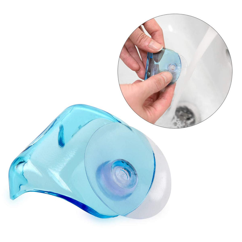 kwmobile 2x suction cup holder for razors - for glass and tiles - wet razor suction cup holder set - wall hooks in black, light blue, transparent - NewNest Australia