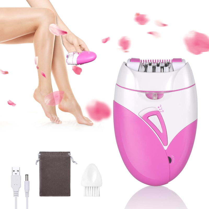 Uraqt Women'S Epilator, Epilator For Hair Removal With Massage Rollers, Gentle Long-Lasting Epilator Women'S Razor, Razor Attachments For Body, Peeling, Cleaning, Bag, Gift For Woman (Pink) Pink - NewNest Australia