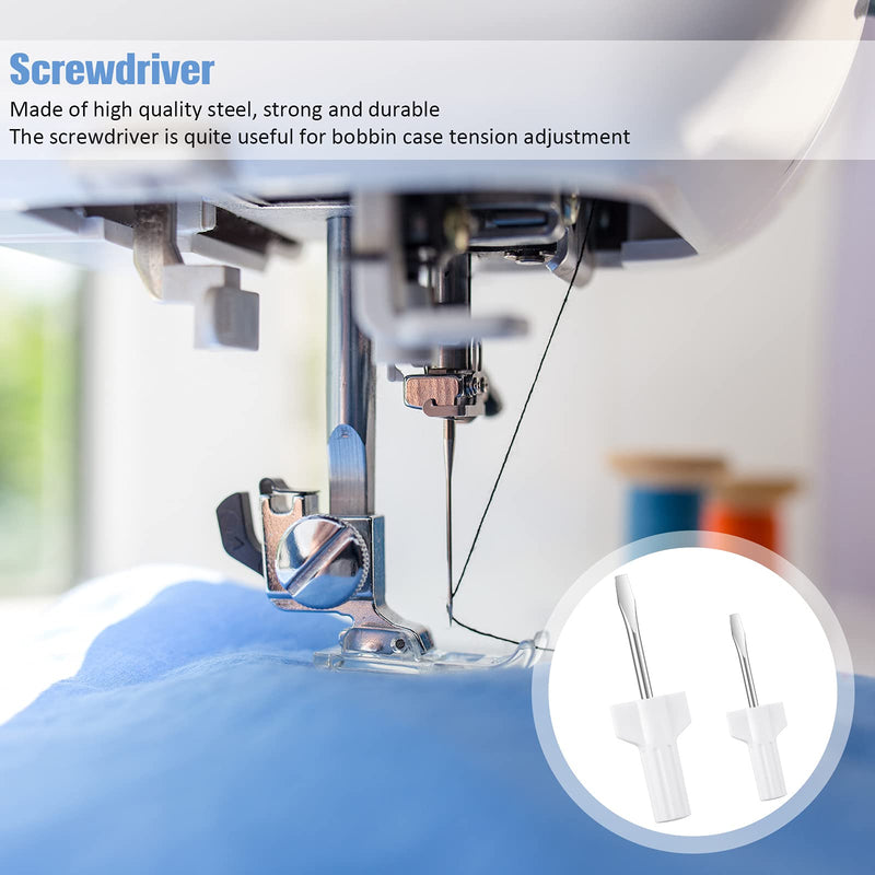 6 Pieces Sewing Machine Cleaning Kit Includes Tweezers Double Headed Lint Brush 4 Pieces Short Screwdriver, Flathead Cross Head Screwdrivers Mini Portable Screwdriver for Repair Machine Sewing Tools - NewNest Australia
