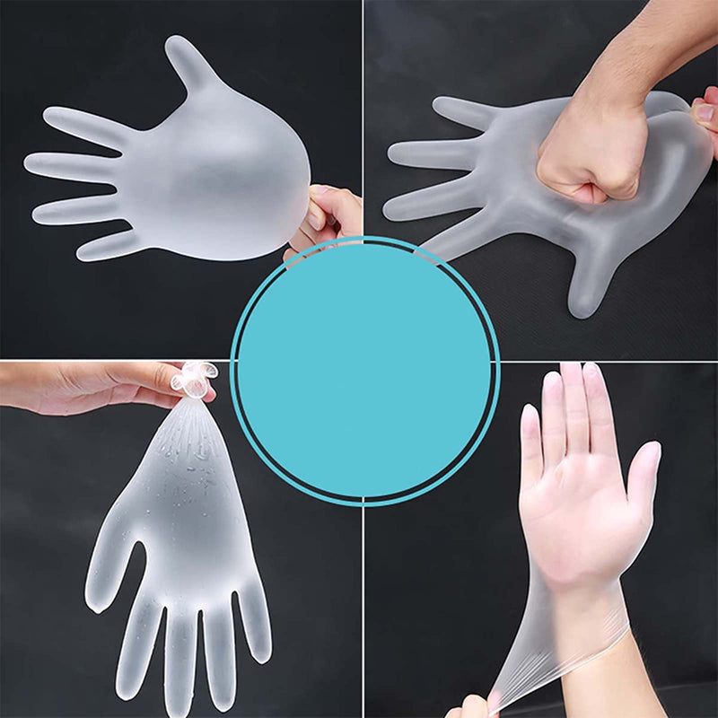 Unigloves Unicare Clear Vinyl GS0064-A Examination - Multipurpose, Powder Free and Latex Free Disposable Gloves, Box of 100 Gloves, Clear, Large - NewNest Australia