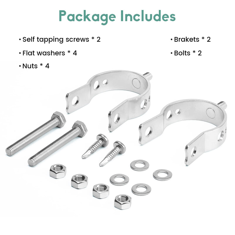 Universal Tube Bracket Kit for Automatic Gate Opener System, Suitable for 1.6'' to 2'' Tubes, Easy Installation - NewNest Australia