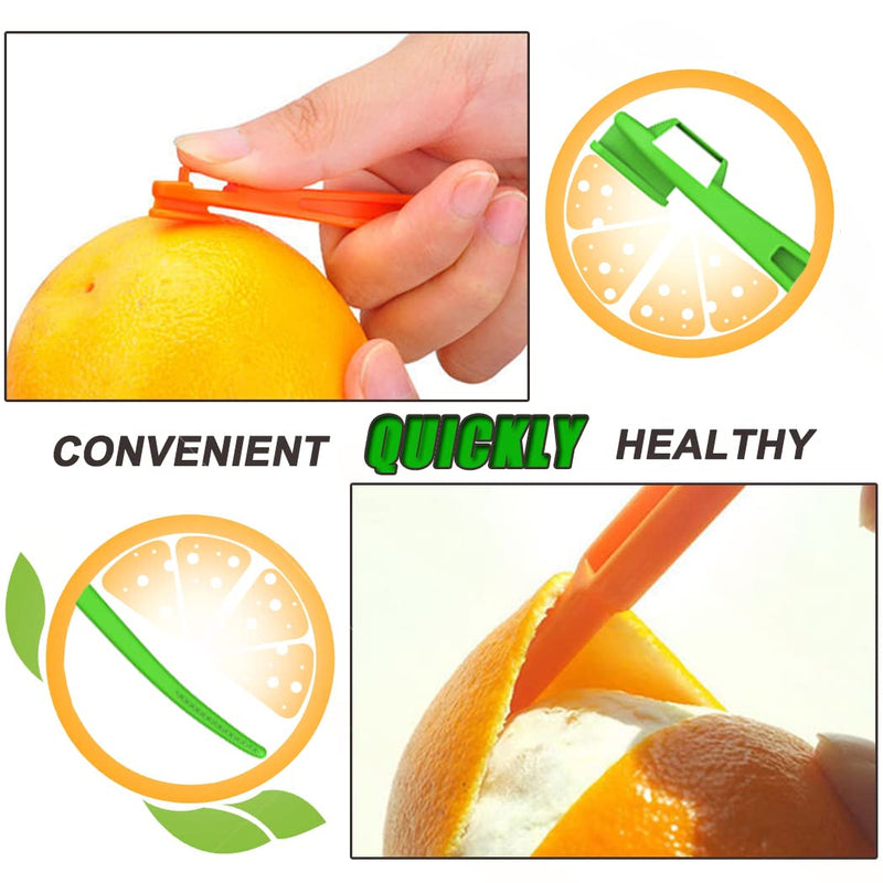 Orange Citrus Peelers Easy Open Citrus Lemon Citrus Peel Cutter Orange Peeler Tool Kitchen Accessories Knife Cooking Tool Kitchen Gadget (Green 2 Pack) Green 2 Pack - NewNest Australia