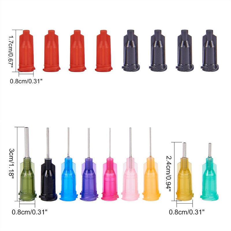 BENECREAT 8PCS Multi Purpose DIY Precision Tip Applicator Bottles 1/1.7 Ounce Needle Tip Glue Bottles with 8 Caps and 18 Tips for DIY Quilling, Craft Art Project, Glue, Oiler Bottle - NewNest Australia