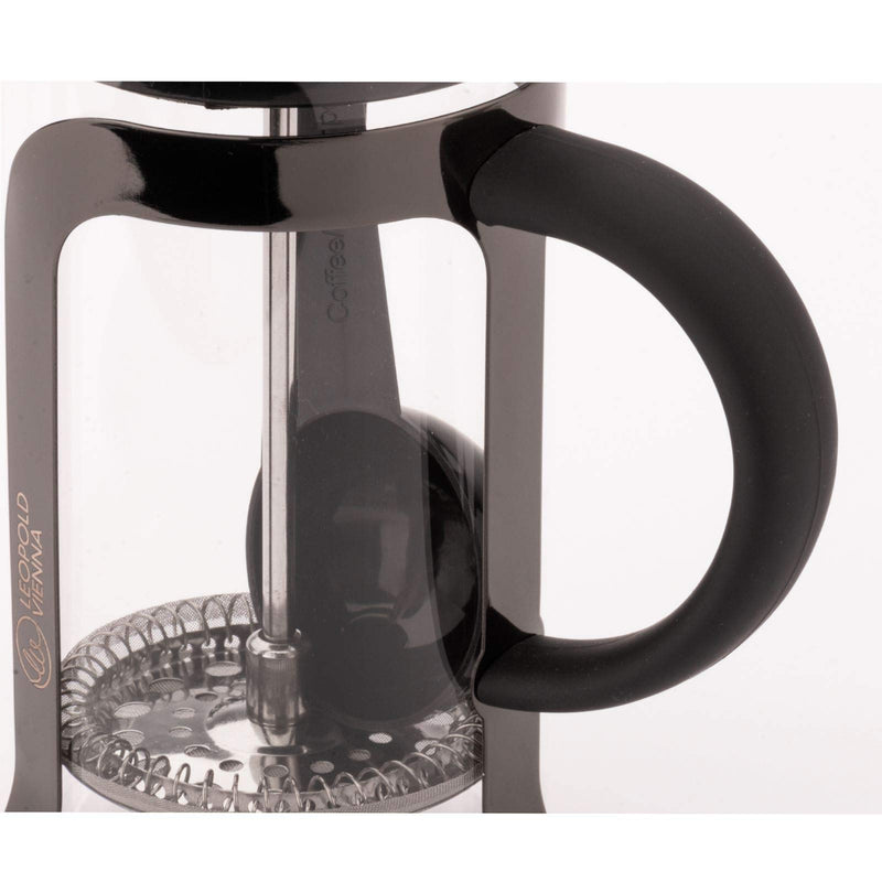 Leopold Vienna Coffee Maker Shiny Black 350ml, 8.3 x 12.1 x 16.7 cm - NewNest Australia