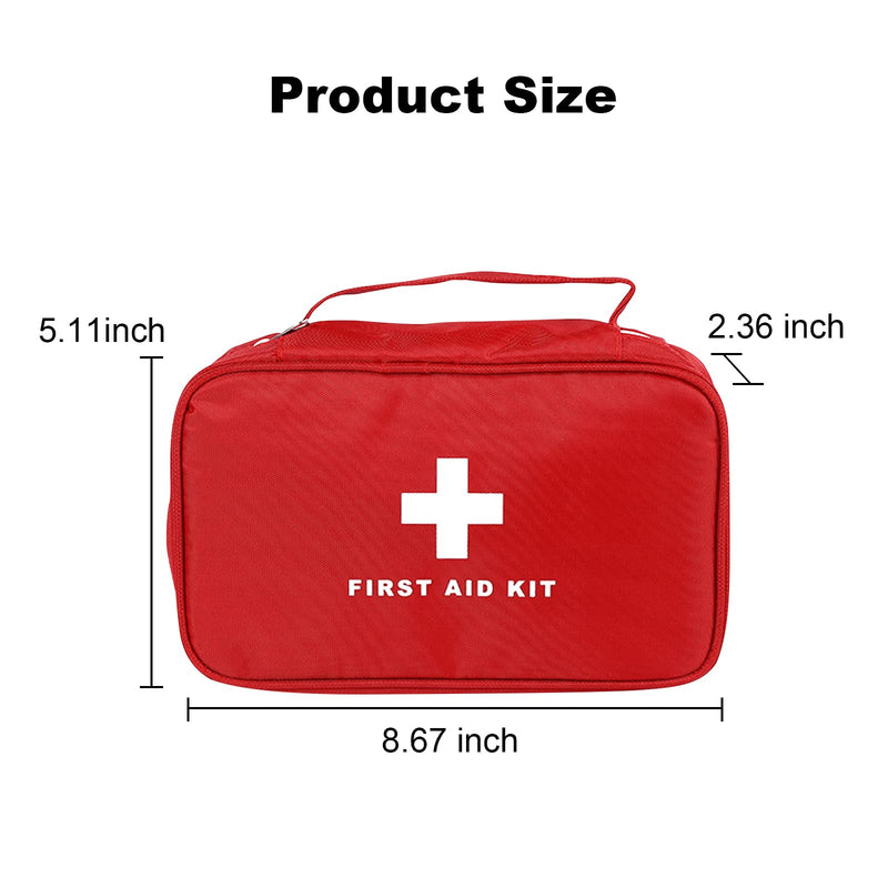 Aoutacc First Aid Bag Empty Waterproof Durable First Aid Kit Empty With Zipper Storage Medicine Emergency Bag For Home Office Kitchen Outdoor Red, Red, Fashionable - NewNest Australia