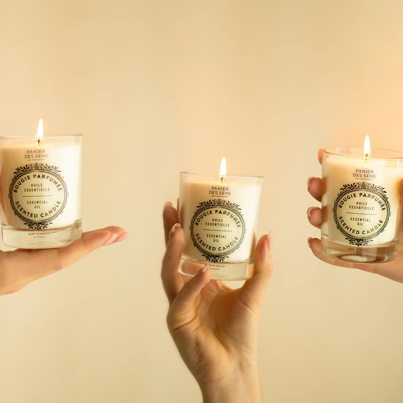 Panier Des Sens - Lavender Candle - Scented Candles For The Home - Candle With Perfumed Oil - Aromatherapy Candles For Relaxation - Made In France - Durable & 100% Natural Cotton Wick - Vegan - 180 G - NewNest Australia
