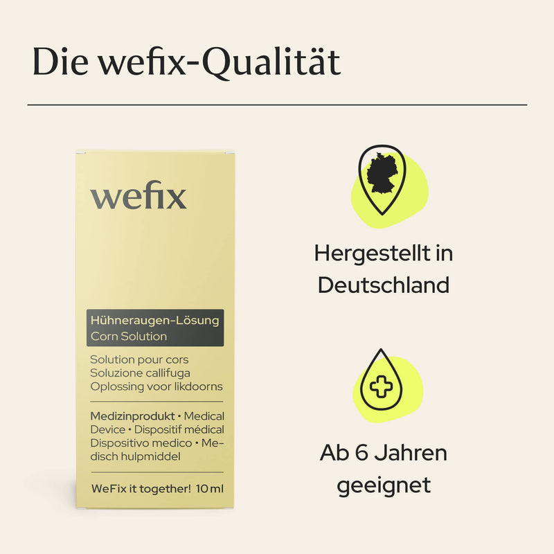 WeFix corn remover solution 10ml - medical product from 6 years - effectively remove calluses and corns - corn tincture with brush - NewNest Australia
