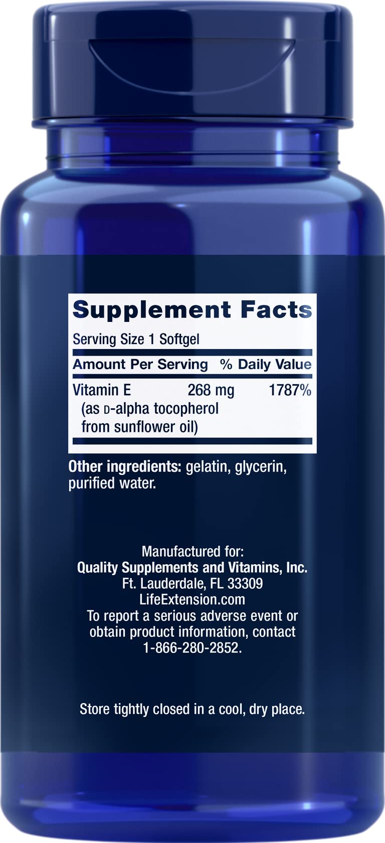 Life Extension Super Vitamin E 268 mg Non-Synthetic for Whole-Body Health, Gluten Free, Non-GMO, 90 Count - NewNest Australia