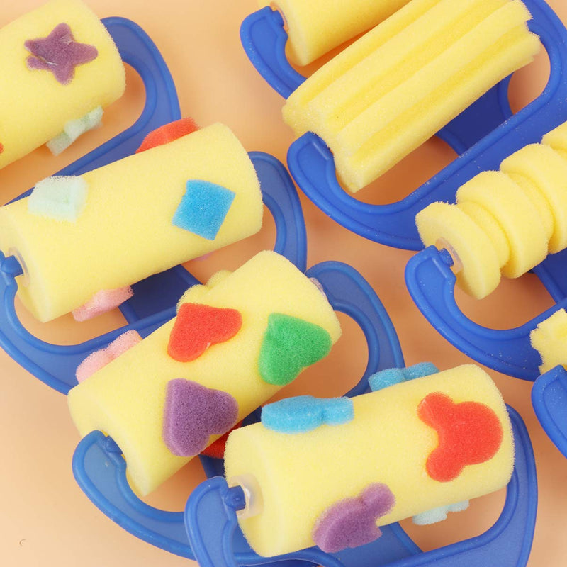 STOBOK Drawing Sponge Roller Brush Kids Paint Graffiti DIY Tool Sponge Brush,8 Pieces - NewNest Australia