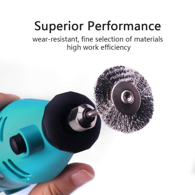 ATOPLEE Wire Wheel Brush,20pcs 1 inch/25 mm Shank Cup Wheel Brush for Grinder Polisher Rotary Tools - NewNest Australia