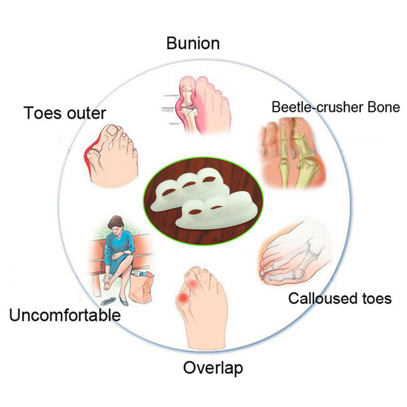 Pedimend Silicone GEL TOE SQUEEZING AVOIDING SEPRATOR (3PAIR) - Separates & Cushions Toes - Improves Balance & Foot Strength - Hammer Toe Corrector - Foot Care - NewNest Australia