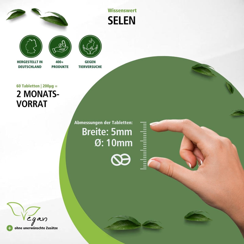 Fairvital | Selenium 200µg tablets from selenomethionine - HIGH DOSE - 60 tablets - thyroid - NewNest Australia
