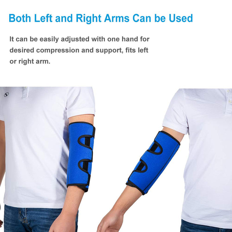 Elbow Brace for Cubital Tunnel Syndrome Adult Elbow Immobilizer Stabilizer Support Splint for Arthritis Pain Relief Tendonitis at Night Sleeping,Arm brace for Women and Men, Fits Both Arms Blue L - NewNest Australia