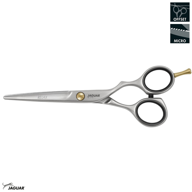 JAGUAR hair scissors PRE STYLE RELAX 5.5" | hairdressing scissors in offset design | matted | Made in Germany 14 cm (pack of 1) - NewNest Australia