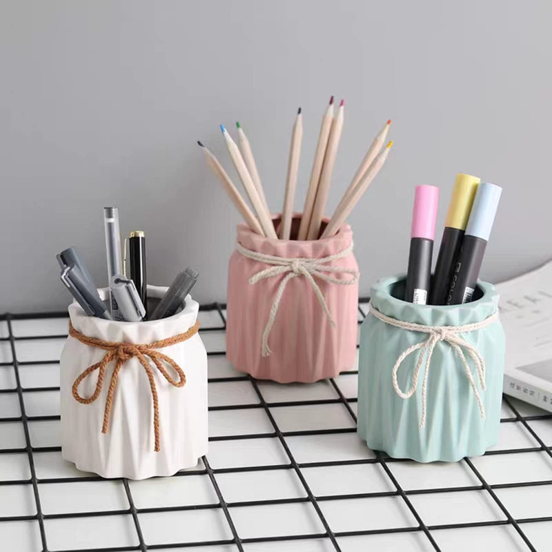 Dried Flowers Vase Concrete Flower Pot Silicone Mold Succulent Plants Cement Plaster Clay Mold Candle Jar/Pen Container Mould Home Decor - NewNest Australia