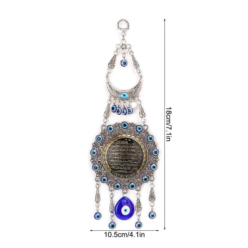 NewNest Australia - Biitfuu Blue Evil Eye, Turkish Blue Beads Amulet Delicate Blue Glass Ornament Home Protection Wall Hanging Decor for Lucky 