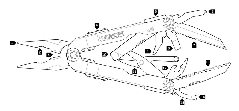 Gerber Diesel Multi-Plier, Stainless Steel [22-01470] - NewNest Australia